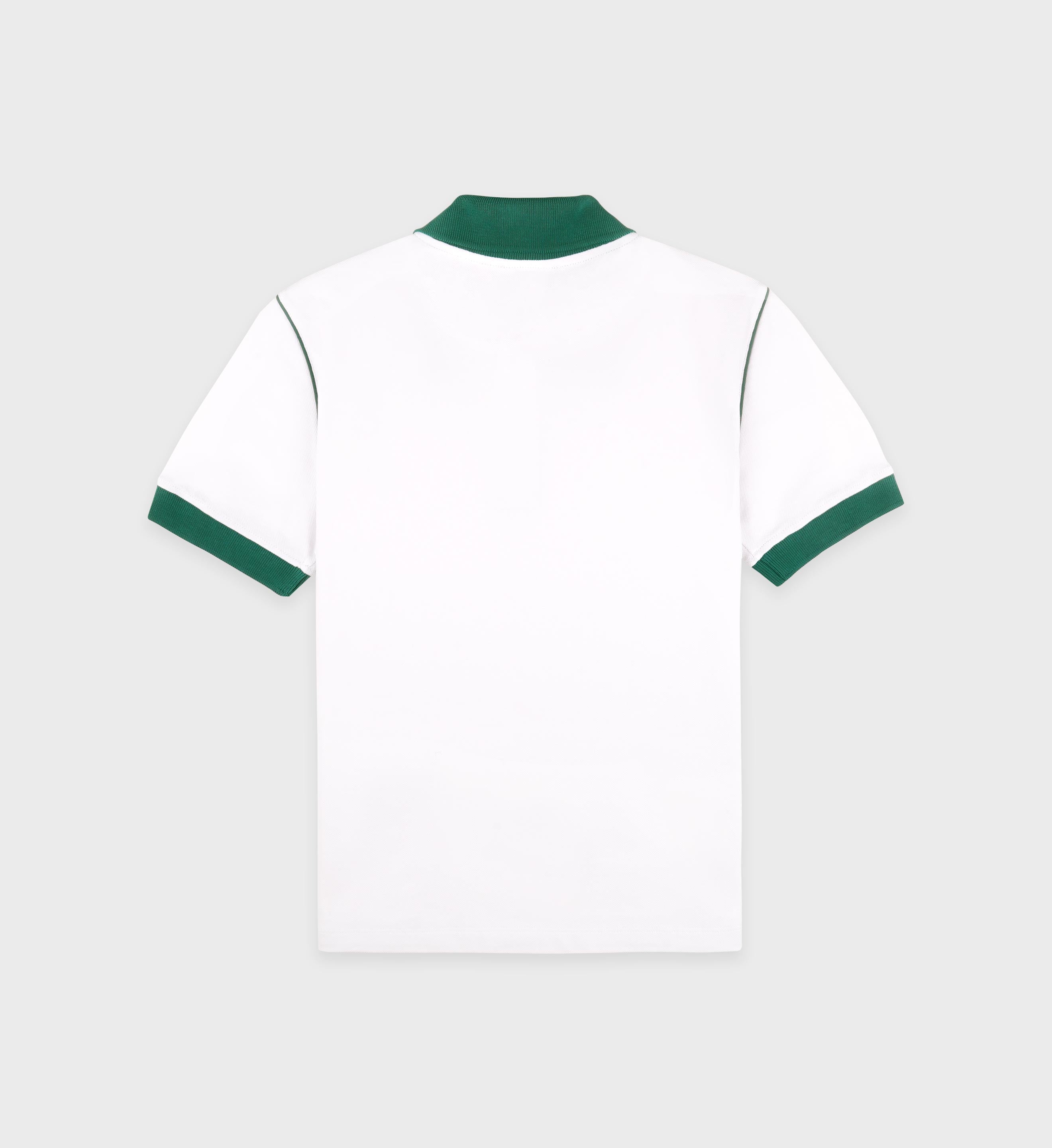 Crown 70s Pique Polo - White/Alpine