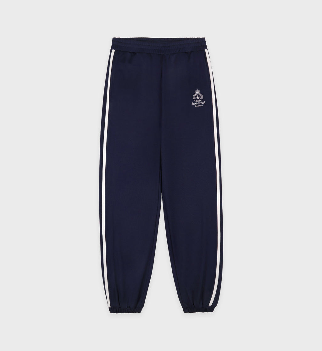 Crown Tennis Track Pant - Navy/White