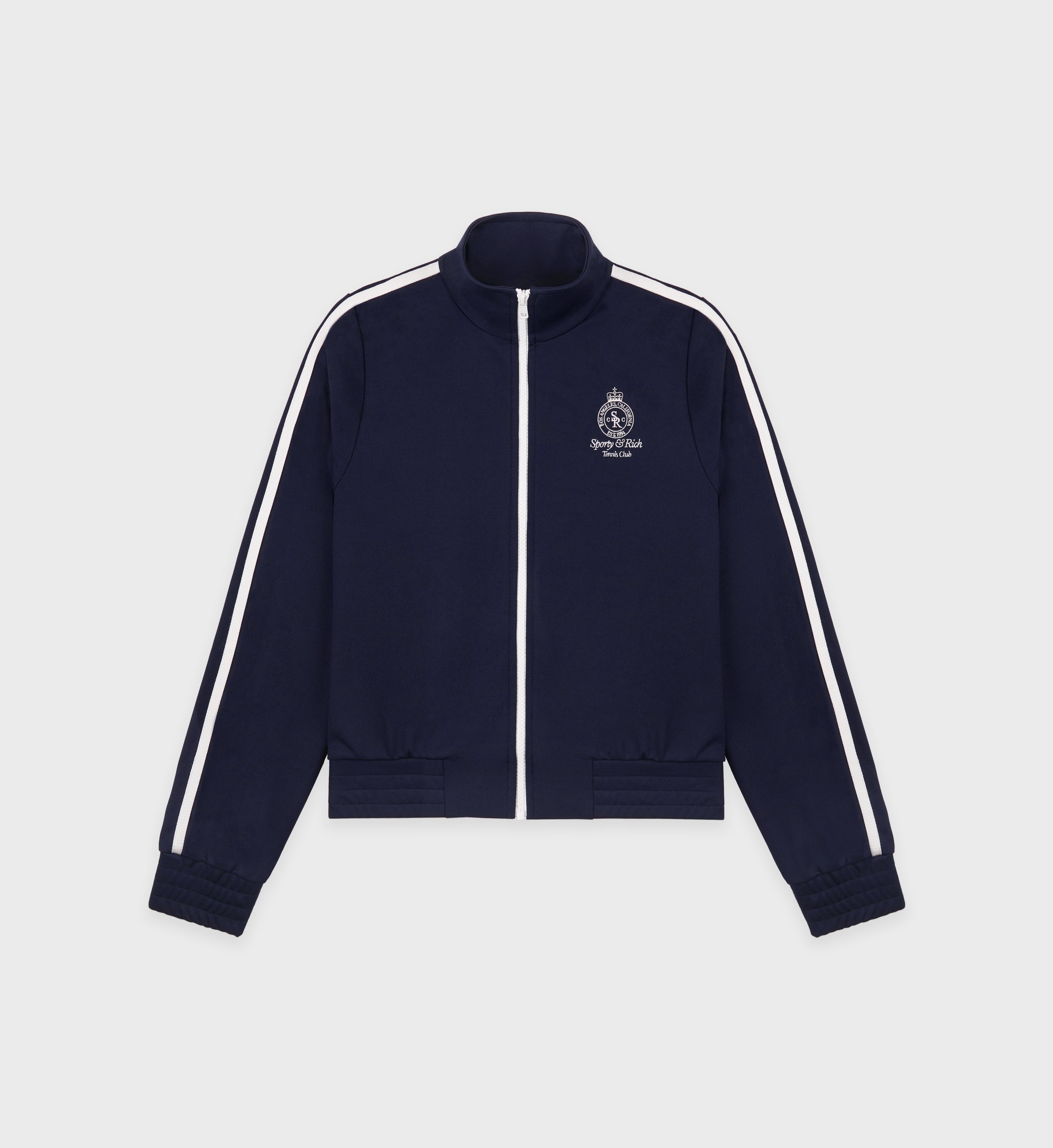 Crown Tennis Track Jacket - Navy/White