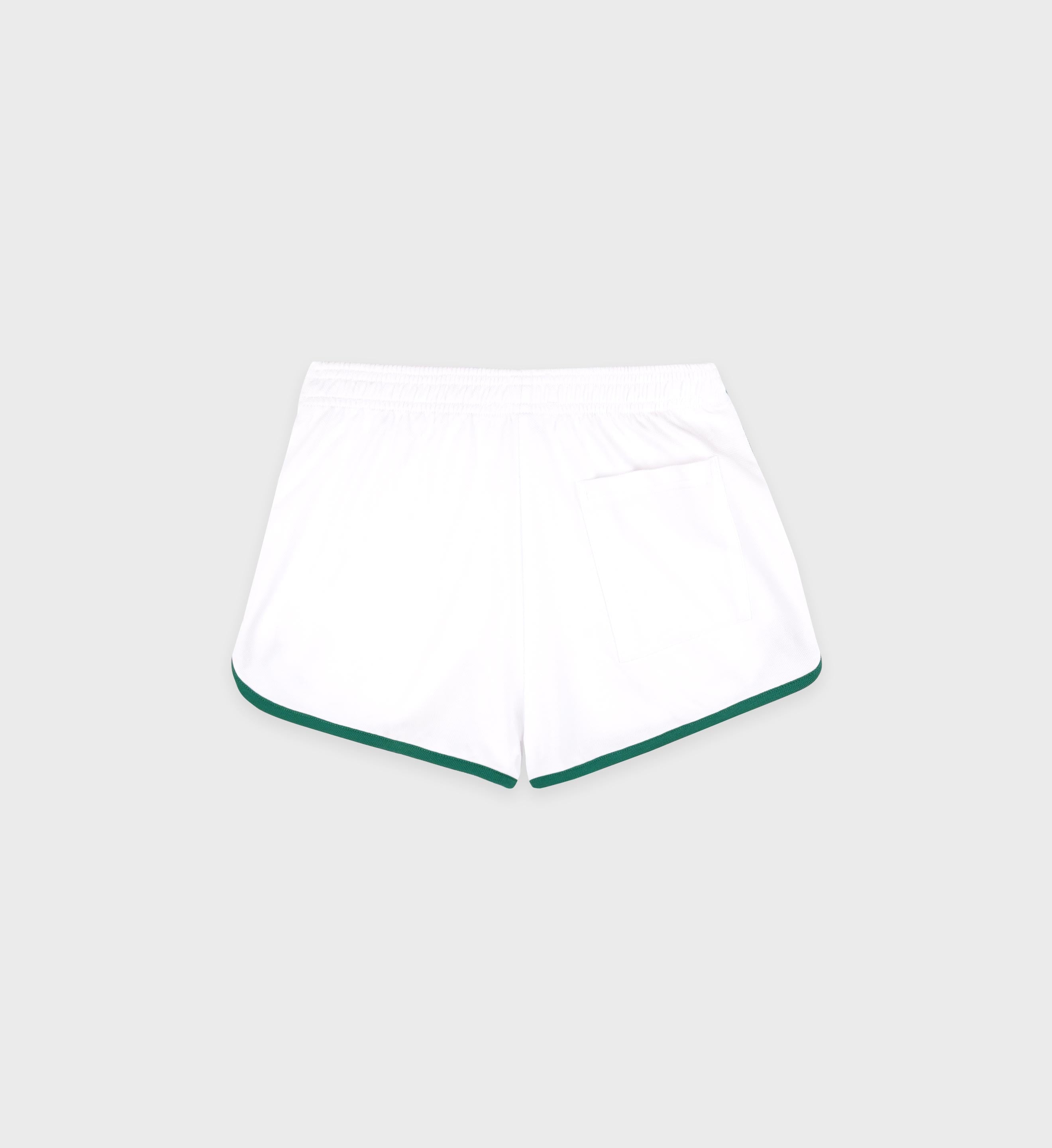 Crown Tennis Pique Short - White/Alpine
