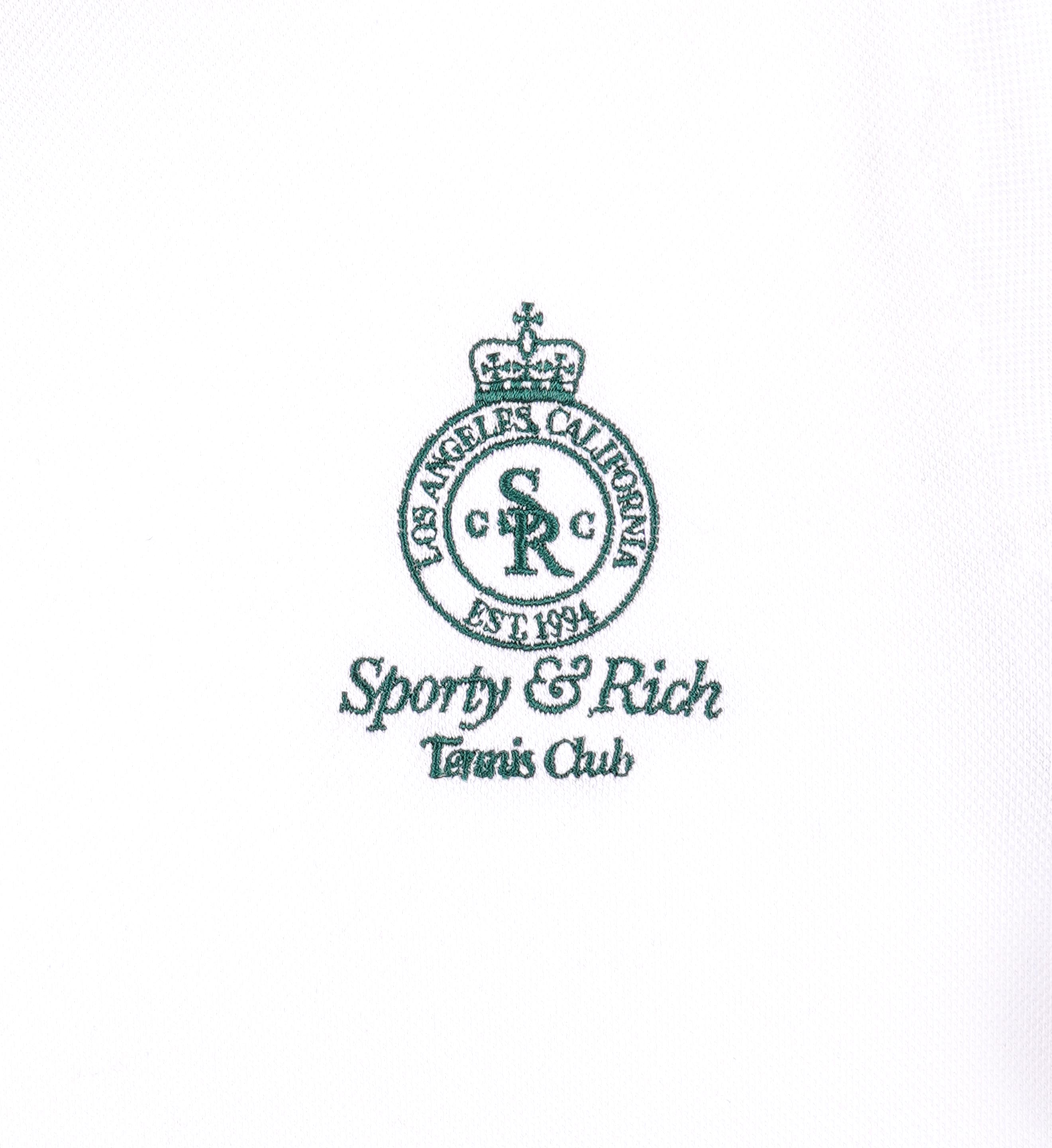 Crown Tennis Pique Short - White/Alpine