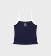 Crown Tennis Pique Tank - Navy/White