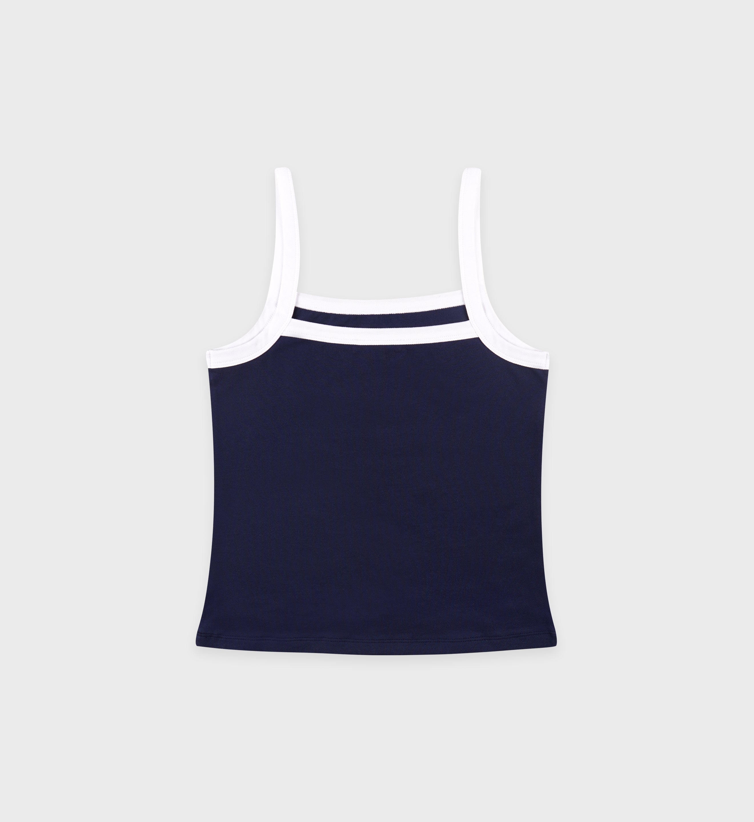 Crown Tennis Pique Tank - Navy/White