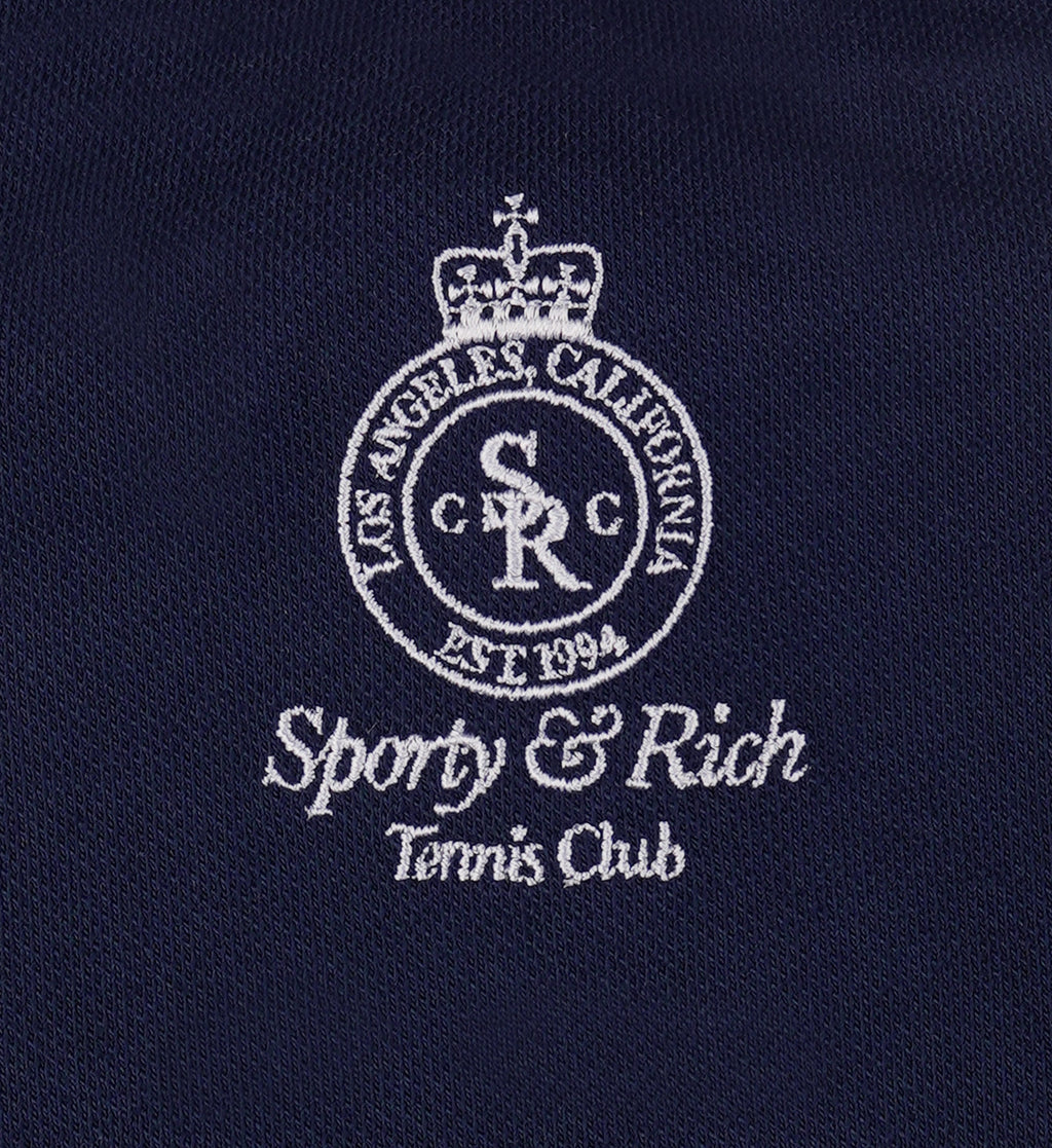 Crown Tennis Pique Tank - Navy/White