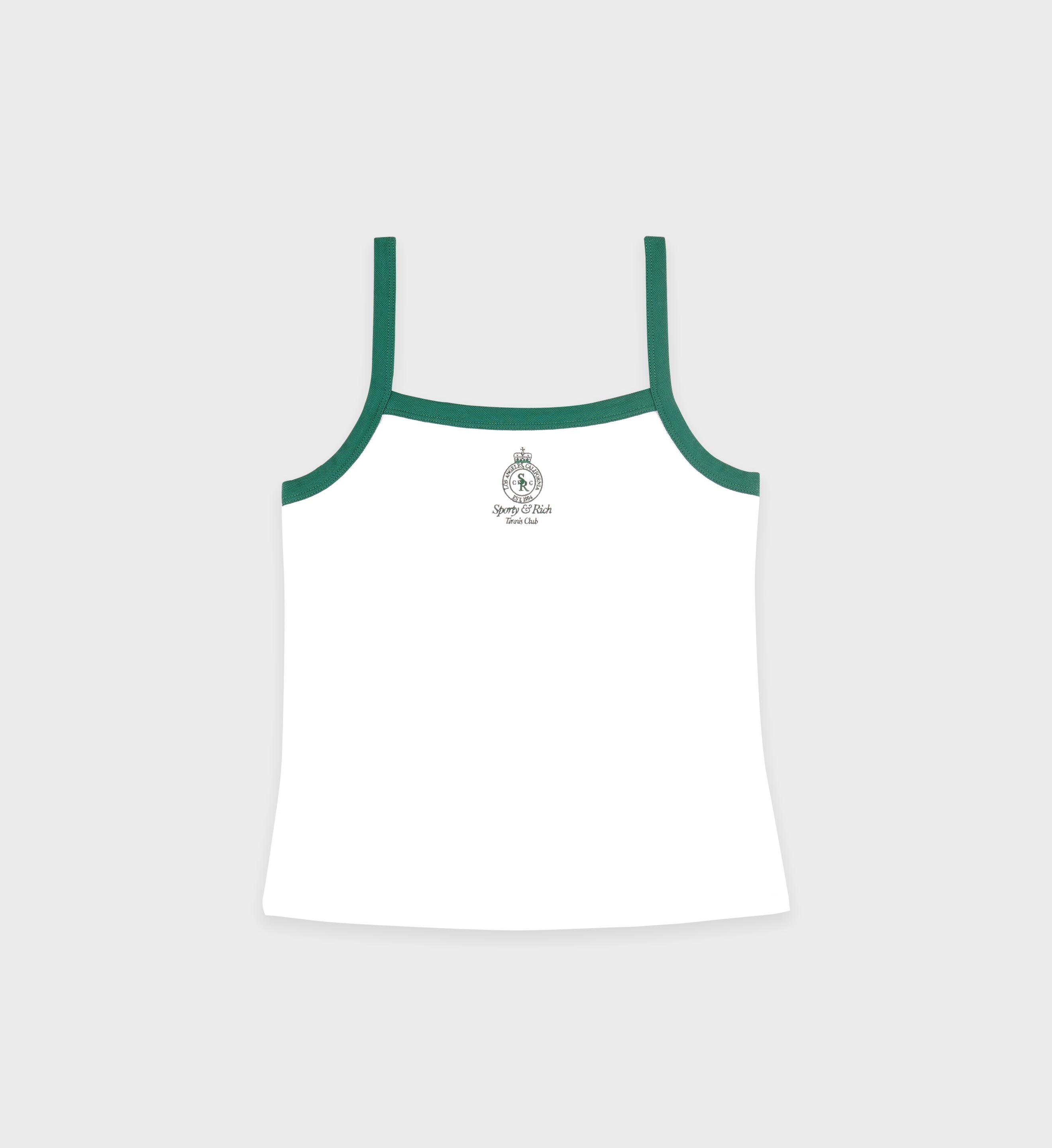 Crown Tennis Pique Tank - White/Alpine