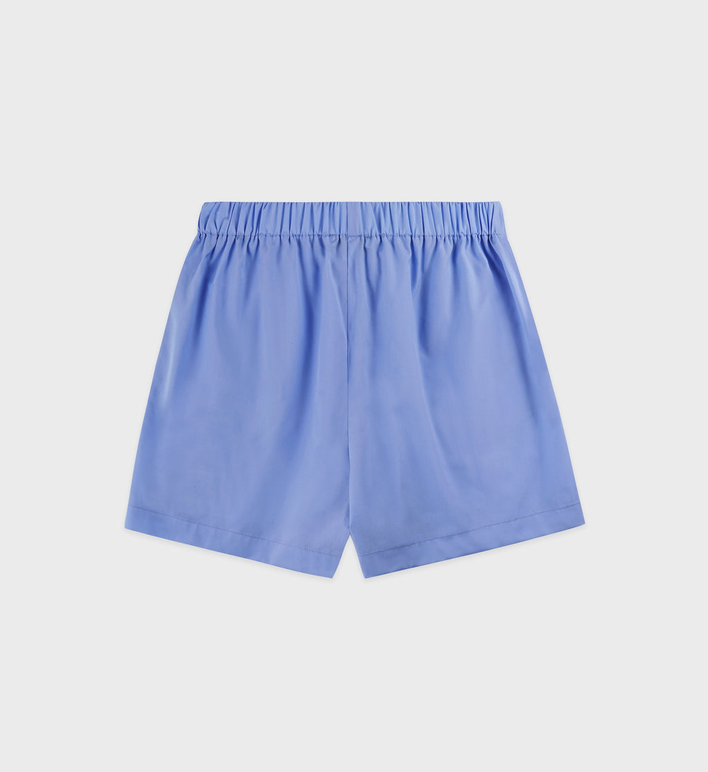 Crown Tennis Poplin Short - Flax blue