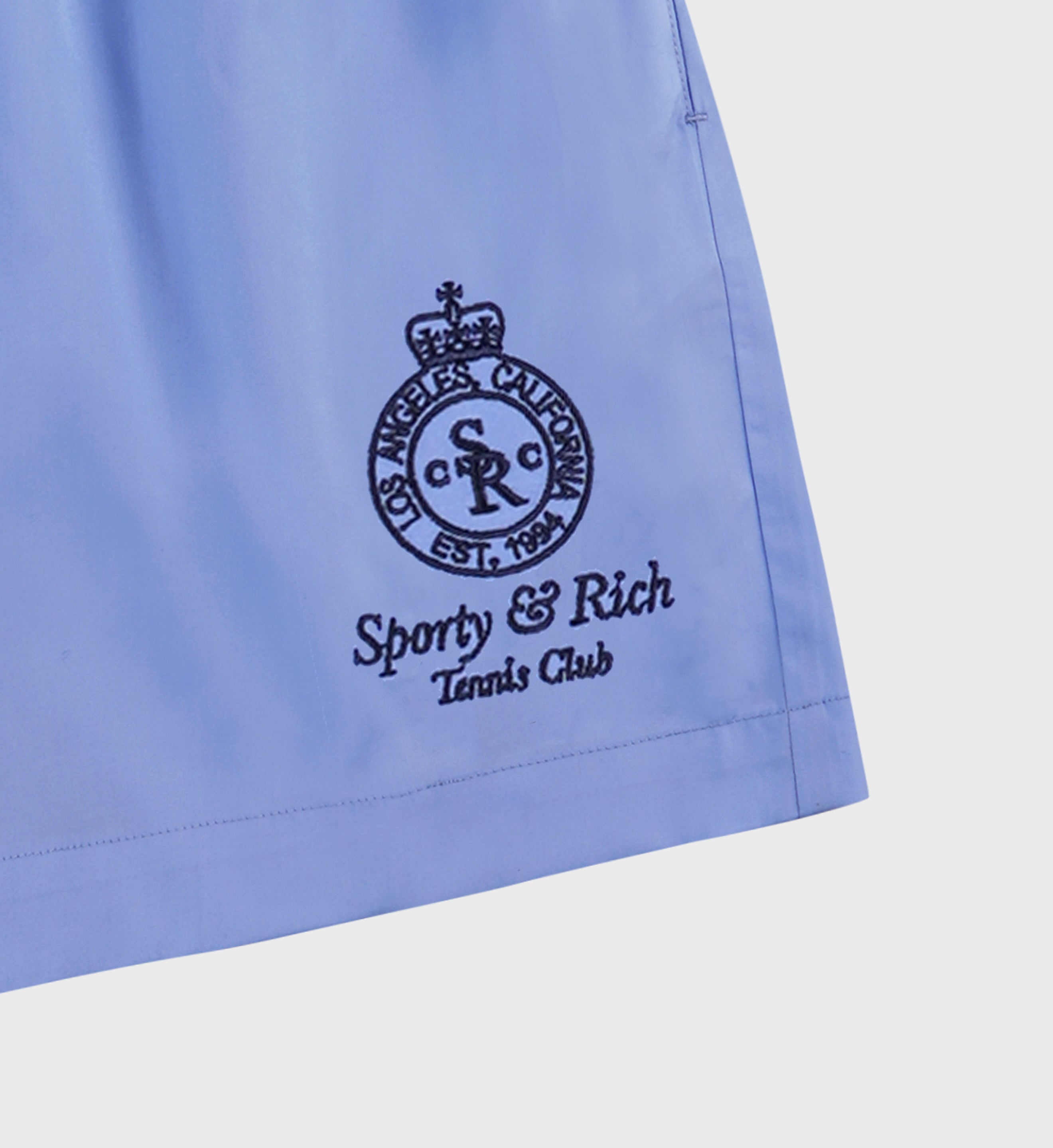 Crown Tennis Poplin Short - Flax blue