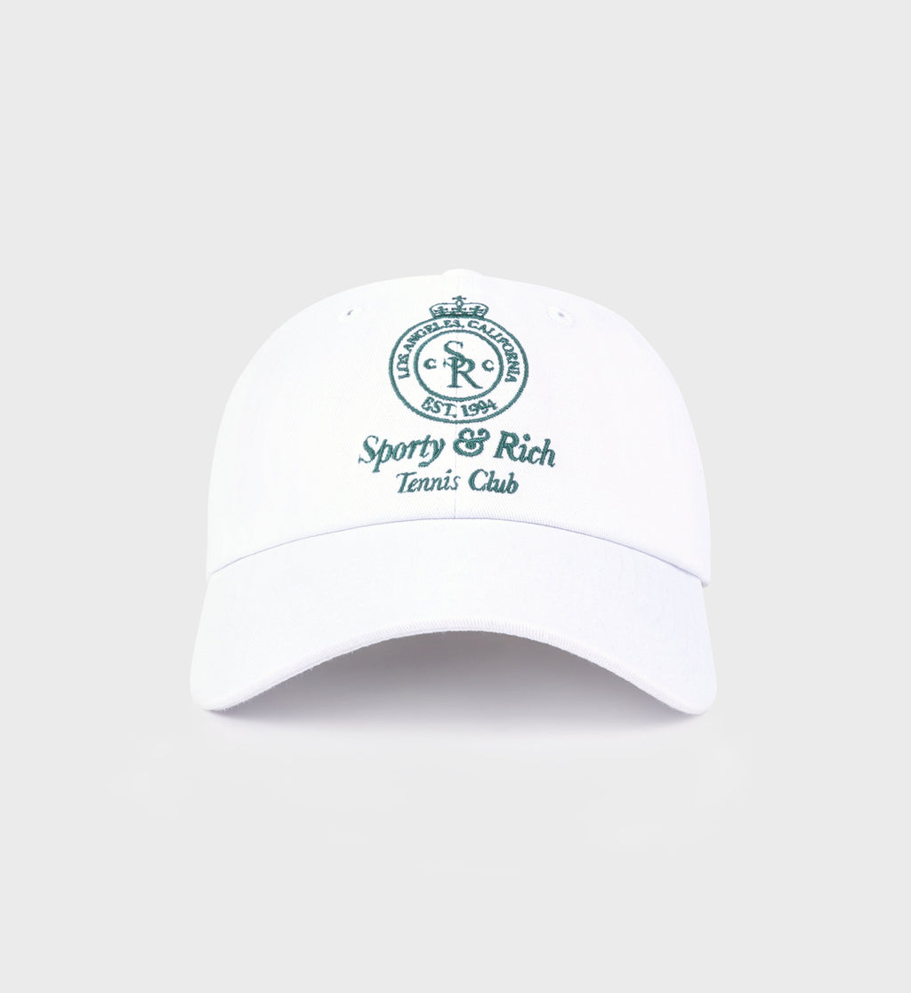 Crown Tennis Hat - White/Alpine