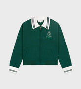 Crown Tennis Zipped Cardigan - Alpine/White