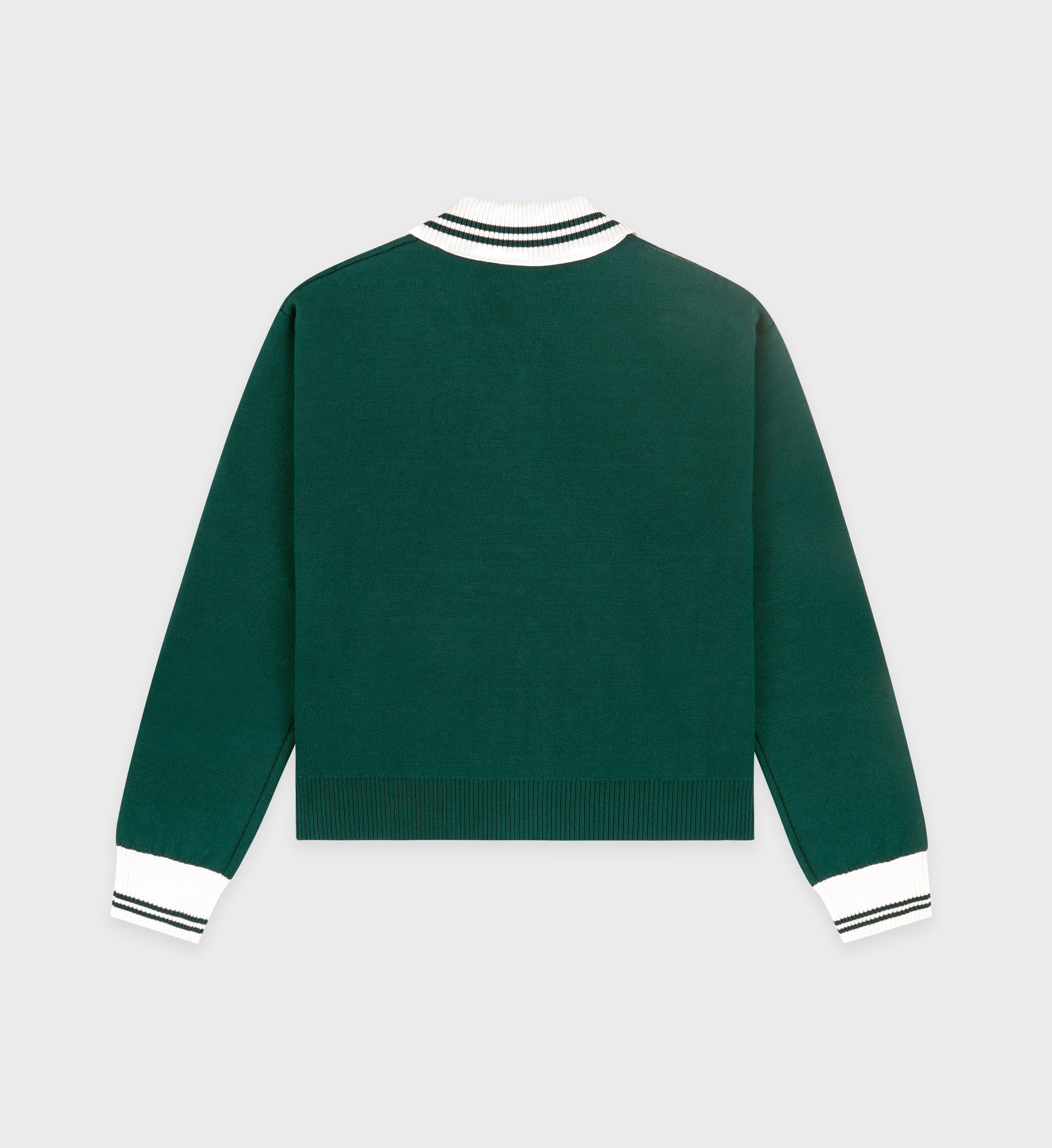 Crown Tennis Zipped Cardigan - Alpine/White