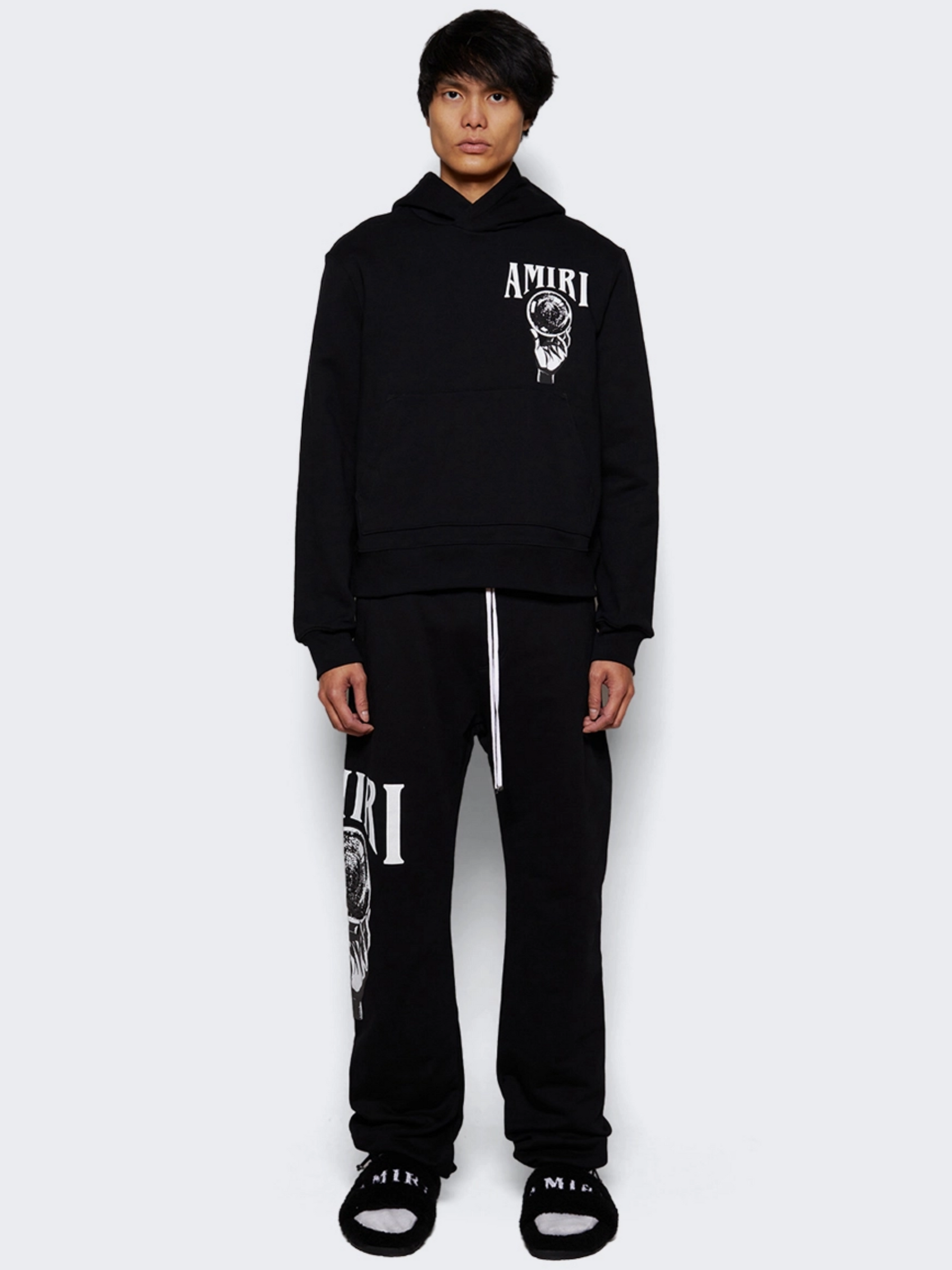 AMIRI CRYSTAL BALL SWEAT PANTS BLACK