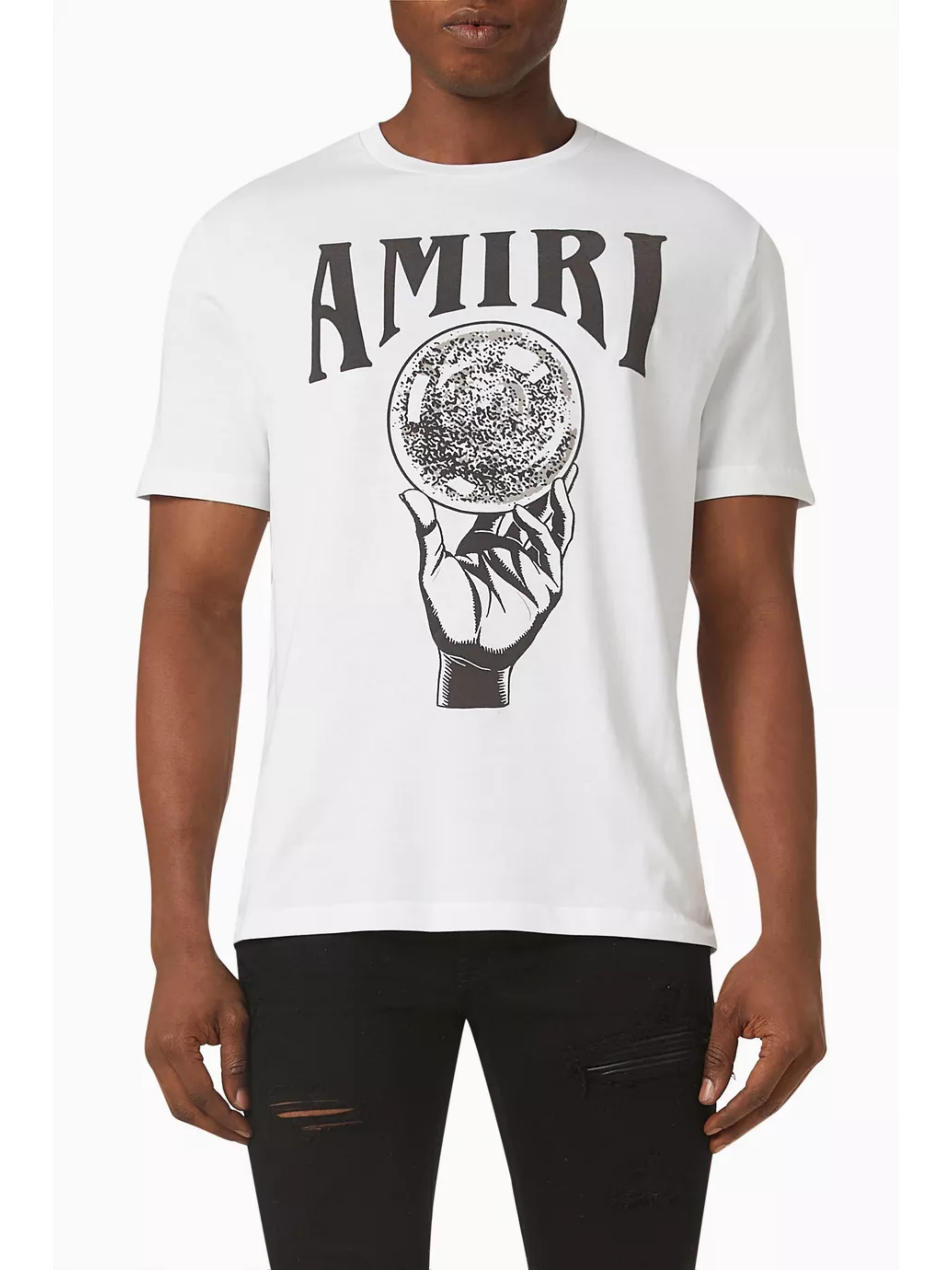 AMIRI CRYSTAL BALL TEE WHITE