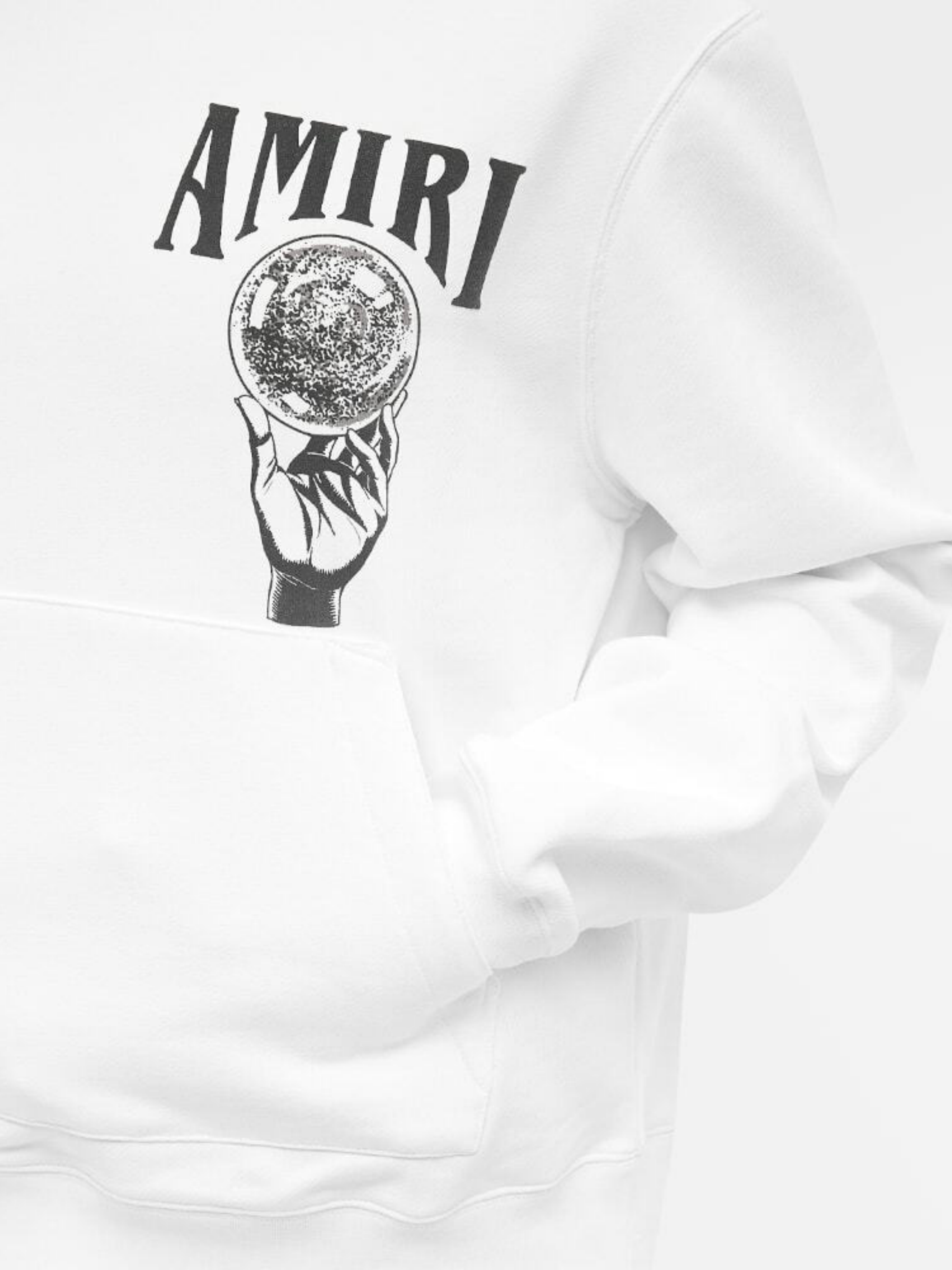 AMIRI CRYSTAL BALL HOODIE WHITE