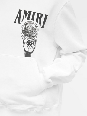 AMIRI CRYSTAL BALL HOODIE WHITE