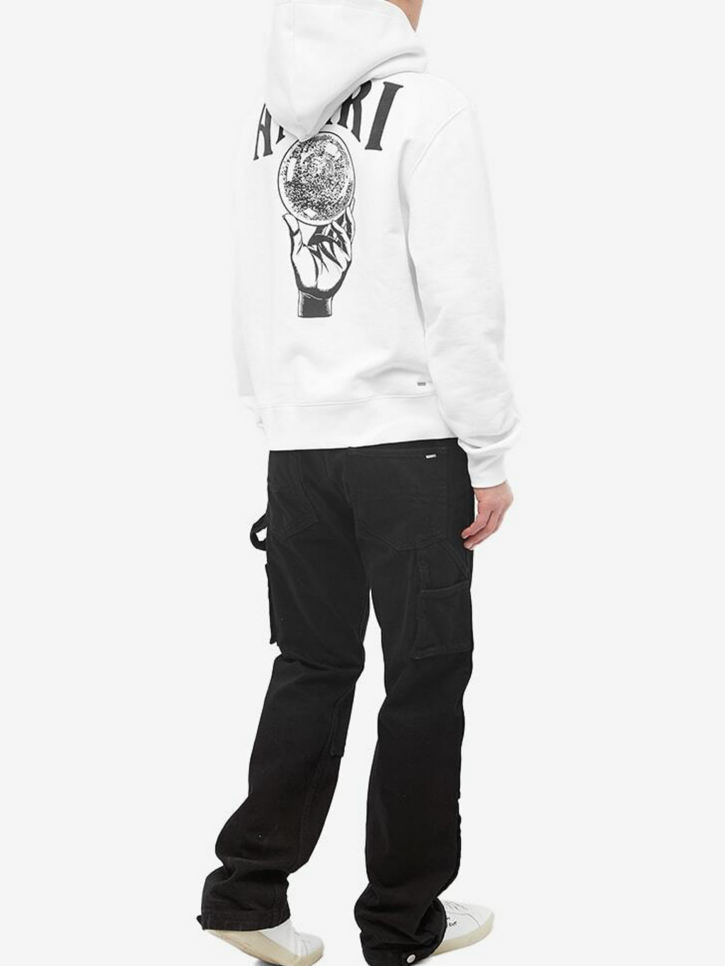 AMIRI CRYSTAL BALL HOODIE WHITE