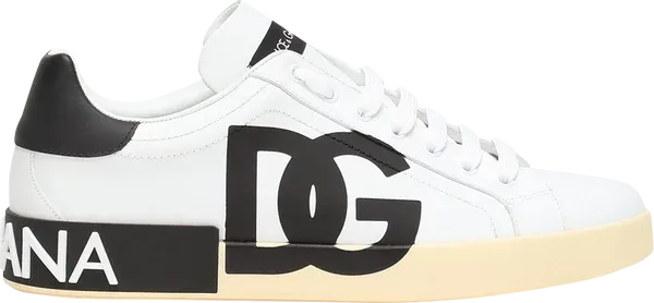 Dolce & Gabbana Portofino Low 'DG Logo Print - White Black'