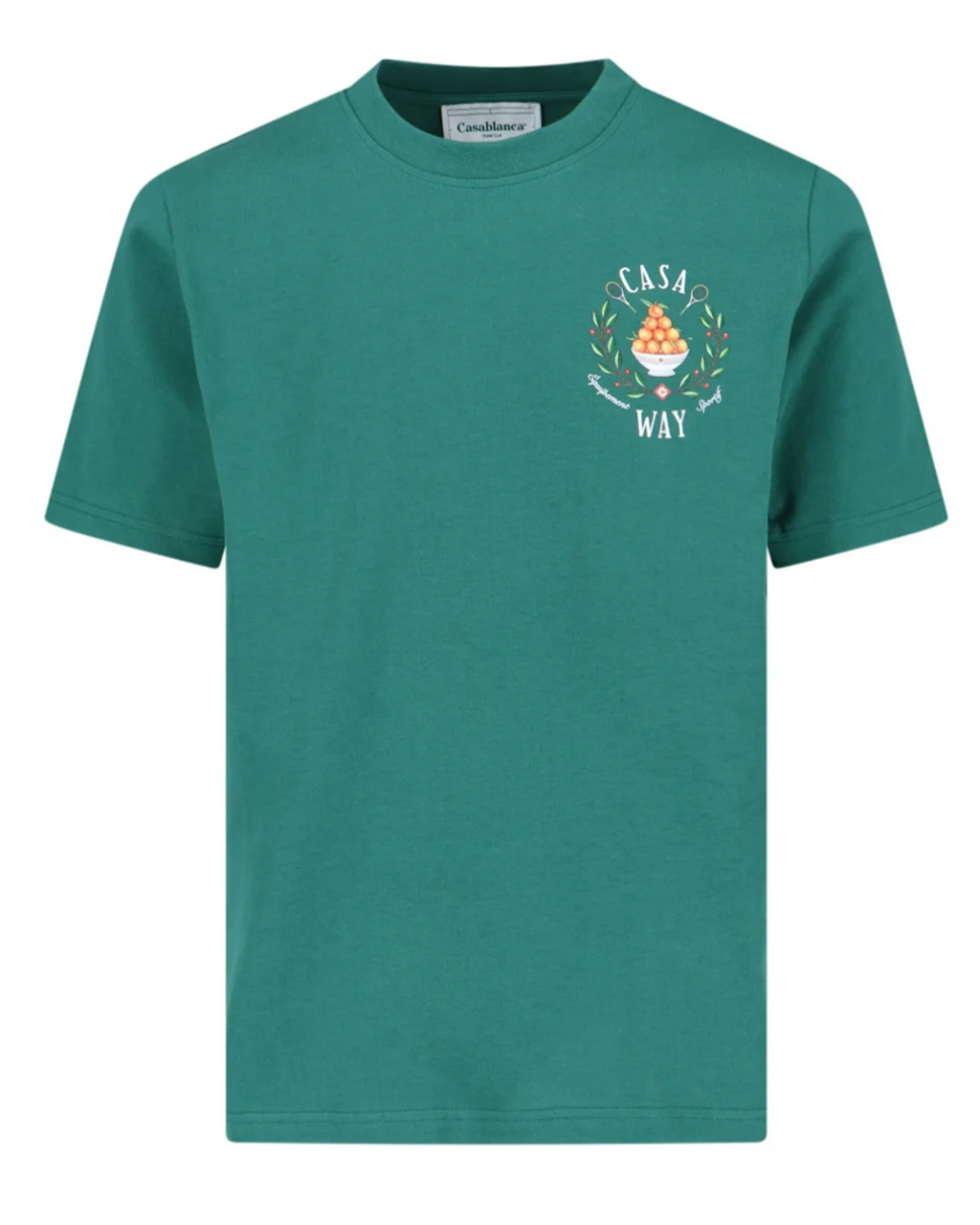 Casablanca Casa Way Bowl of Oranges Printed T-Shirt in Green