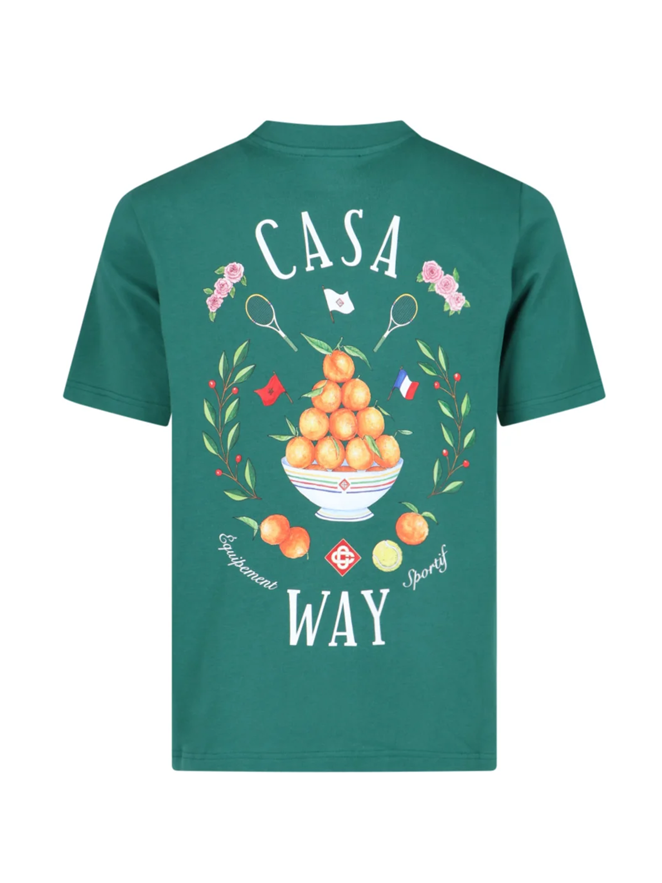 Casablanca Casa Way Bowl of Oranges Printed T-Shirt in Green