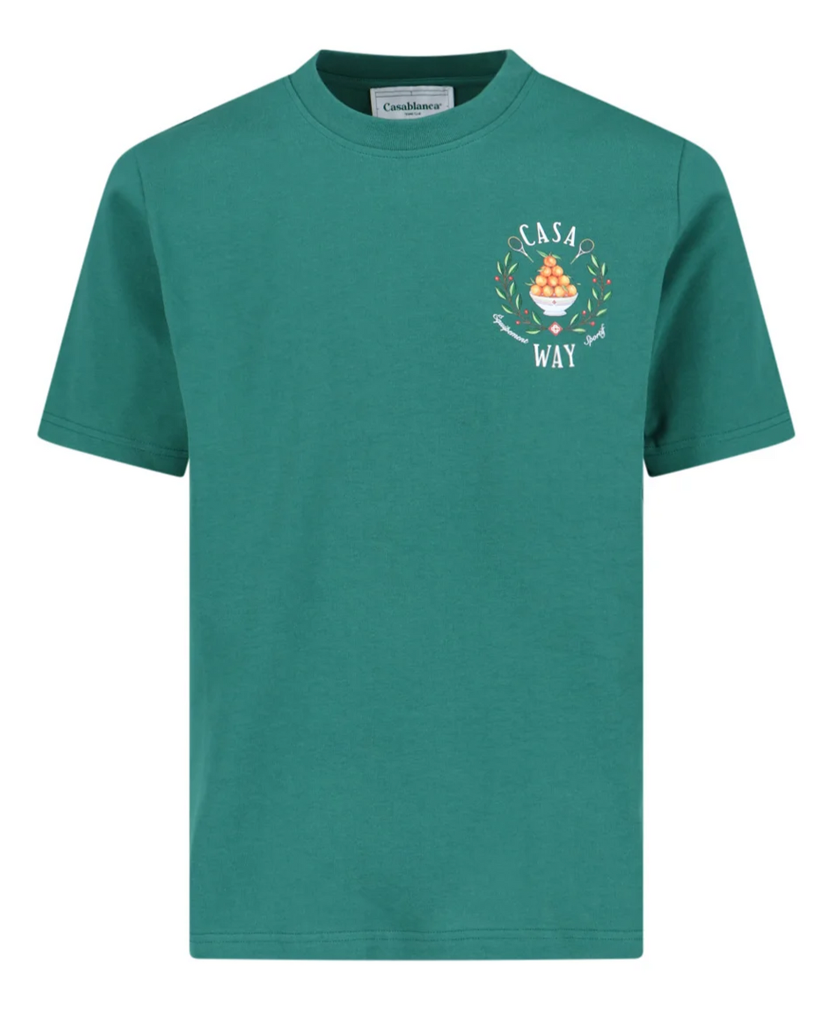 Casablanca Casa Way Bowl of Oranges Printed T-Shirt in Green