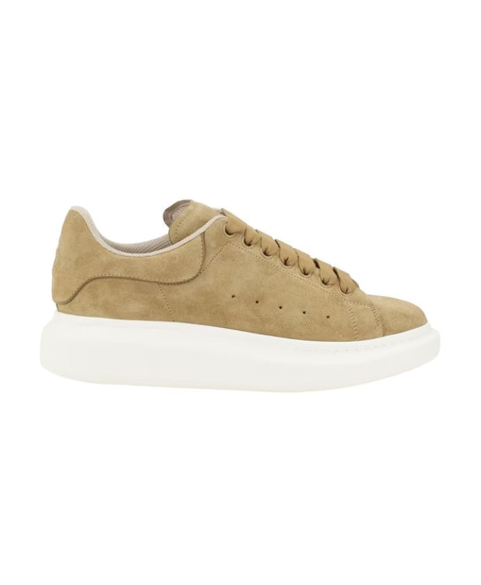 Suede Leather Sneakers with Platform Sole