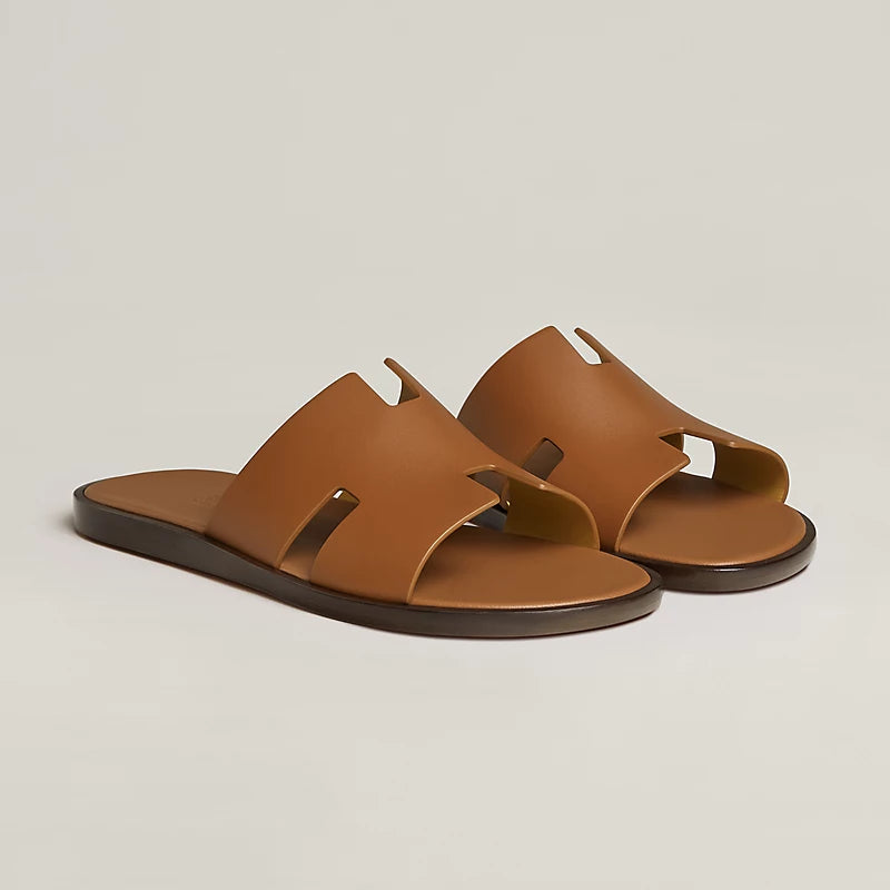 Hermès Oran Sandals – Gold Brown