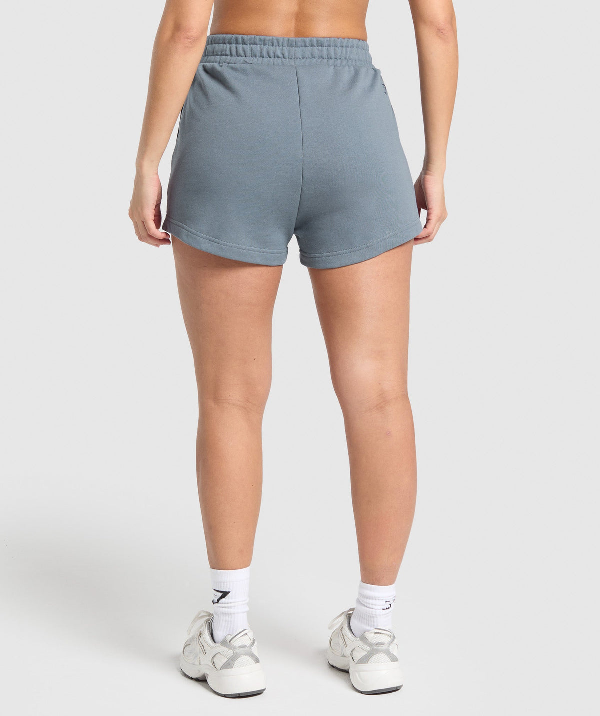 Gymshark Campus Classics Graphic Sweat Shorts - Iron Blue