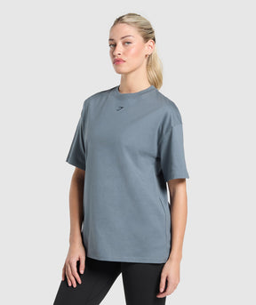 Gymshark Campus Classics Graphic T-Shirt - Iron Blue