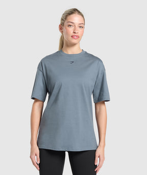 Gymshark Campus Classics Graphic T-Shirt - Iron Blue