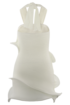 Caprice Halter Knit Mini Dress - White