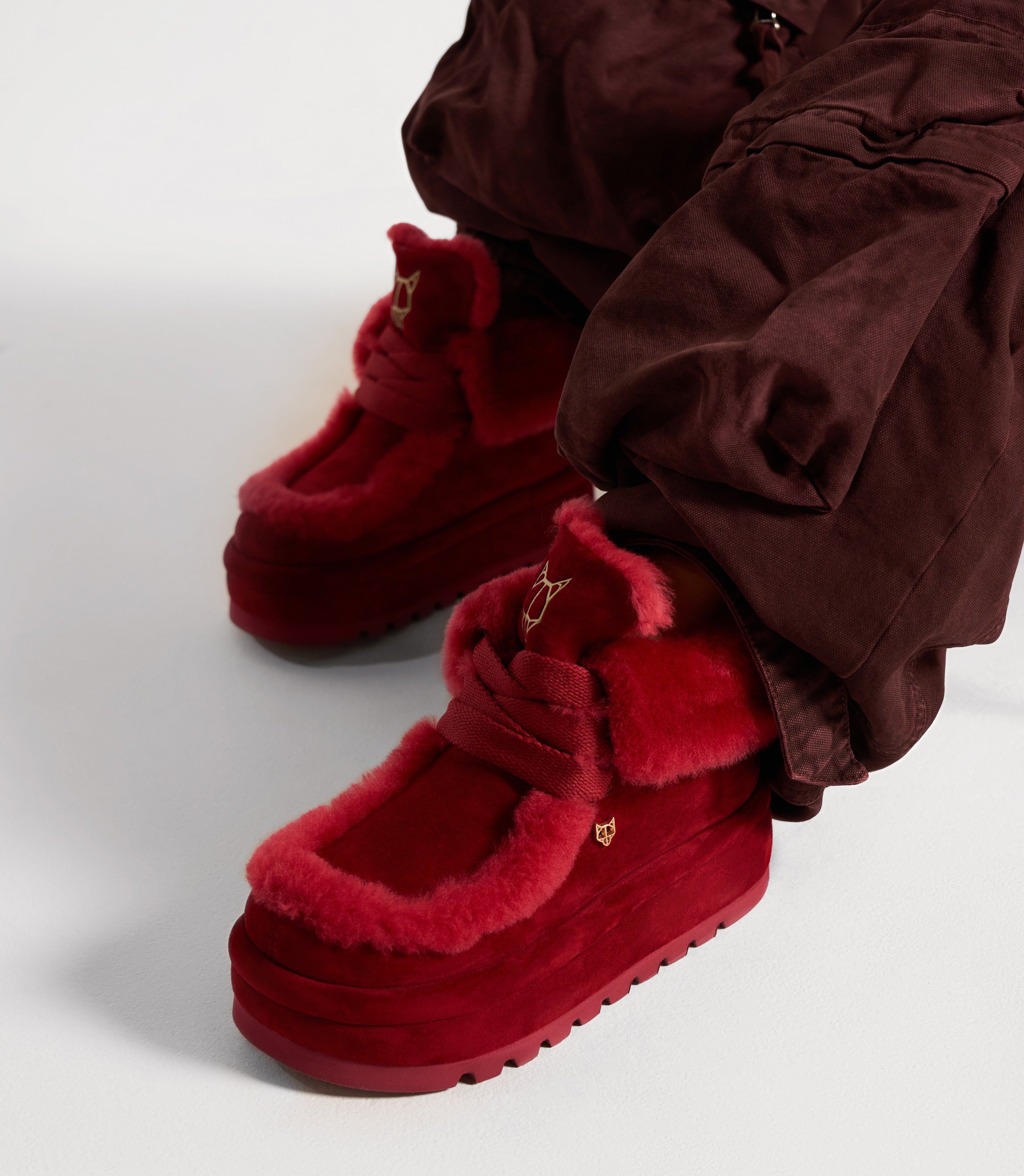 Bambi Burgundy Shearling