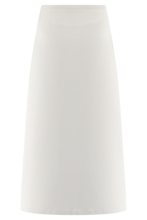 Cecilia Denim A-Line Midi Skirt - White