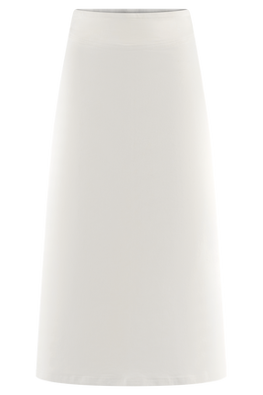 Cecilia Denim A-Line Midi Skirt - White