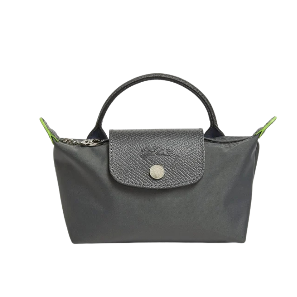 Longchamp Le Pliage Black Pouch With Handle Chestnut