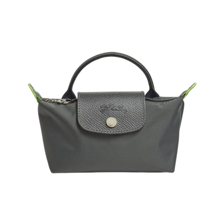 Longchamp Le Pliage Black Pouch With Handle Chestnut