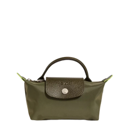 Longchamp Le Pliage Green Pouch With Handle Chestnut