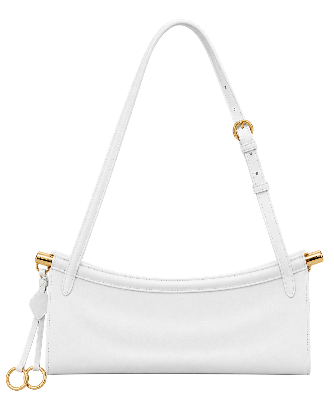 Optic White - Le Click East West Small Bag In Leather