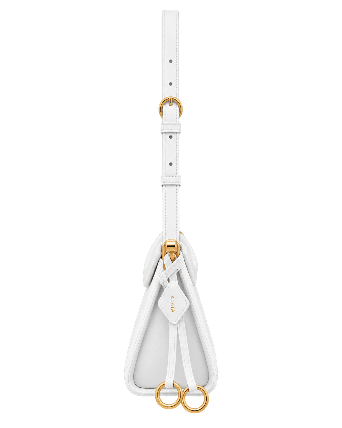 Optic White - Le Click East West Small Bag In Leather