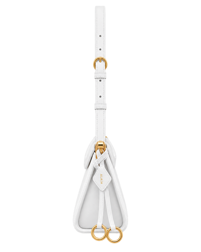 Optic White - Le Click East West Small Bag In Leather