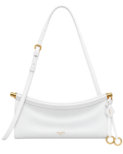 Optic White - Le Click East West Small Bag In Leather