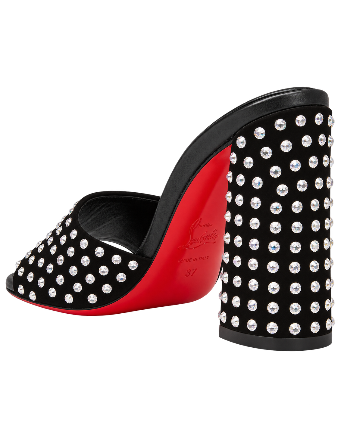 Jane 85 Strass Mules in Calf Leather