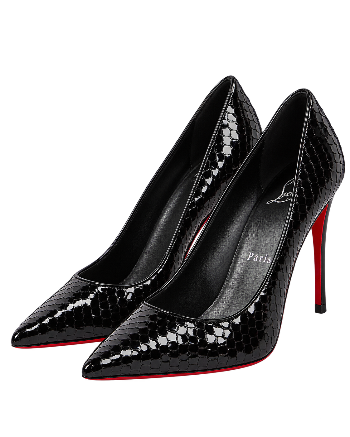 Kate embossed leather pumps