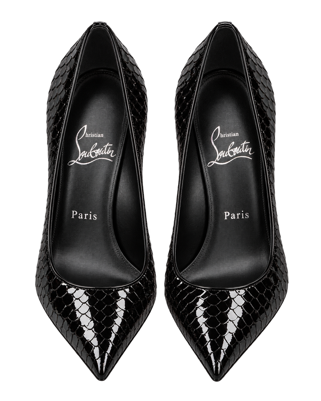 Kate embossed leather pumps