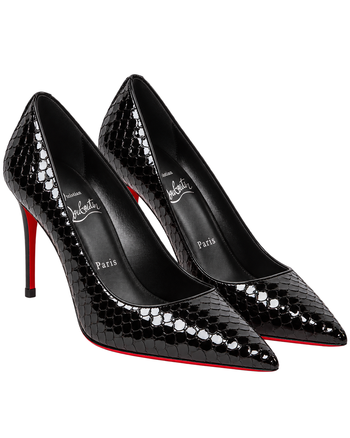 Kate embossed leather pumps