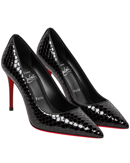 Kate embossed leather pumps