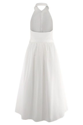 Cindy Collared Midi Dress - White