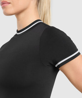 Gymshark Contrast Seamless Midi Tee - Black