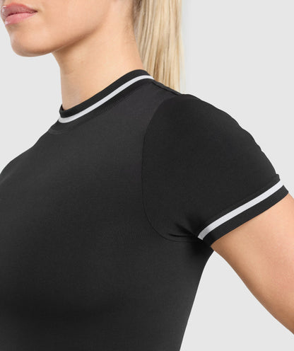 Gymshark Contrast Seamless Midi Tee - Black
