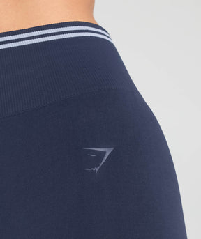 Gymshark Contrast Seamless Leggings - Heavy Blue