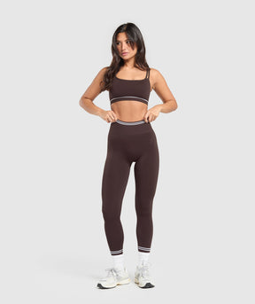 Gymshark Contrast Seamless Leggings - Heritage Brown