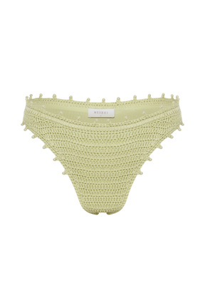 Sadie Pearl Knit Bikini Bottom - Seafoam Green